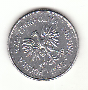  1 Zloty Polen 1988 (B335)   