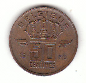  50 centimes Belgien ( belgique) 1970 (B359)   