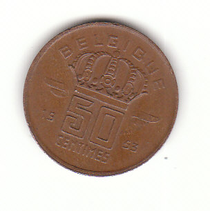  50 centimes Belgien ( belgique) 1953 (B370)   
