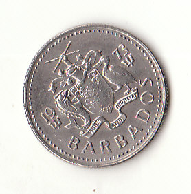  25 Cents Barbados 1973 (B374)   