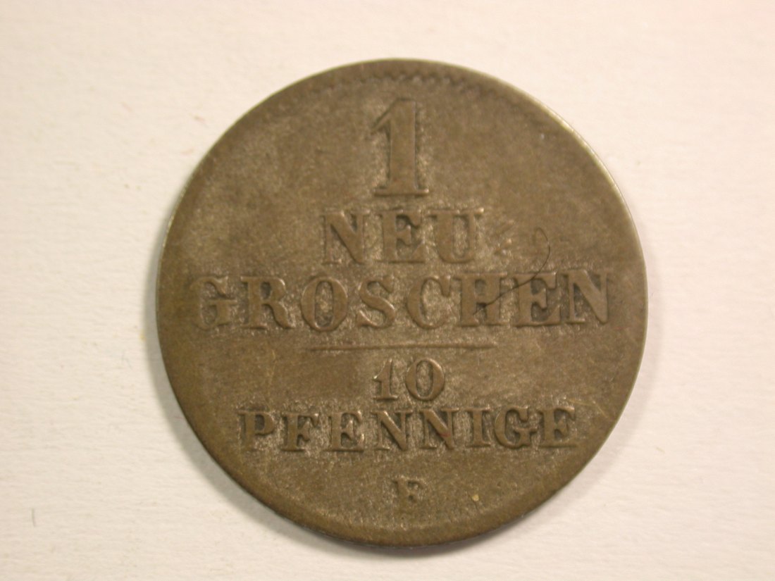  15102 Sachsen 1 Neu-Groschen 1847 F in ss Orginalbilder   