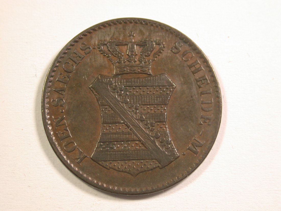  15102 Sachsen 3 Pfennig 1834 G in ss-vz Rdf  Orginalbilder   