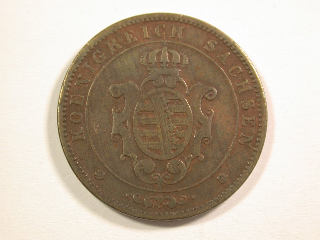  15102 Sachsen 5 Pfennig 1864 B in ss   Orginalbilder   