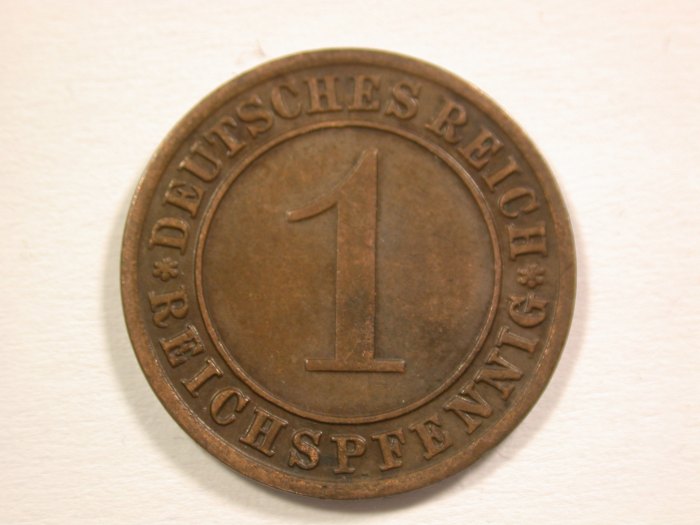  15103 Weimar 1 Pfennig 1933 A in ss+ Orginalbilder   