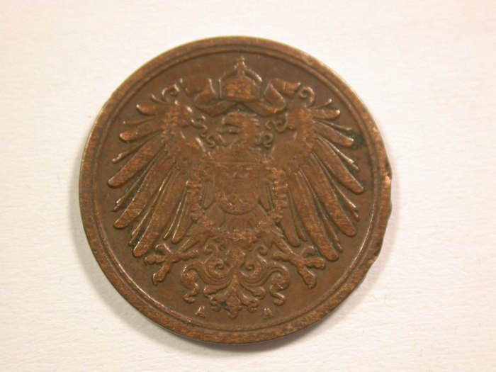  15103 KR 1 Pfennig 1911 A in ss, Rdf Orginalbilder   