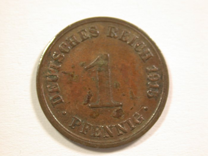  15103 KR 1 Pfennig 1915 A in f.ss  Orginalbilder   