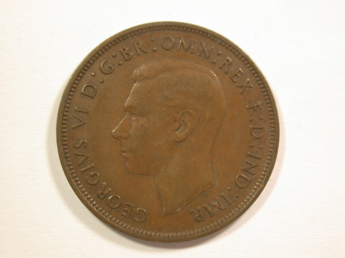  15104 Großbritanien 1 Penny 1946 große Kupfermünze in sehr schön+ Orginalbilder   