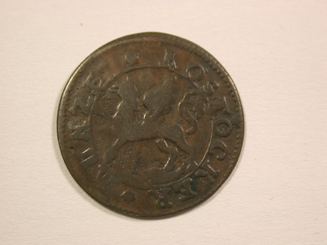  15105 Rostock 1 Pfennig 1796 FL in s-ss R  Orginalbilder   