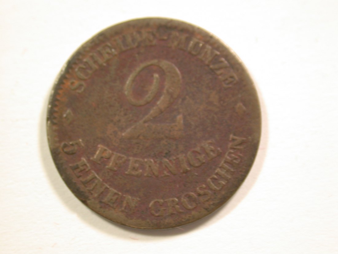  15105 Sachsen-Coburg-Gotha  2 Pfennig 1856 in s-ss  Orginalbilder   