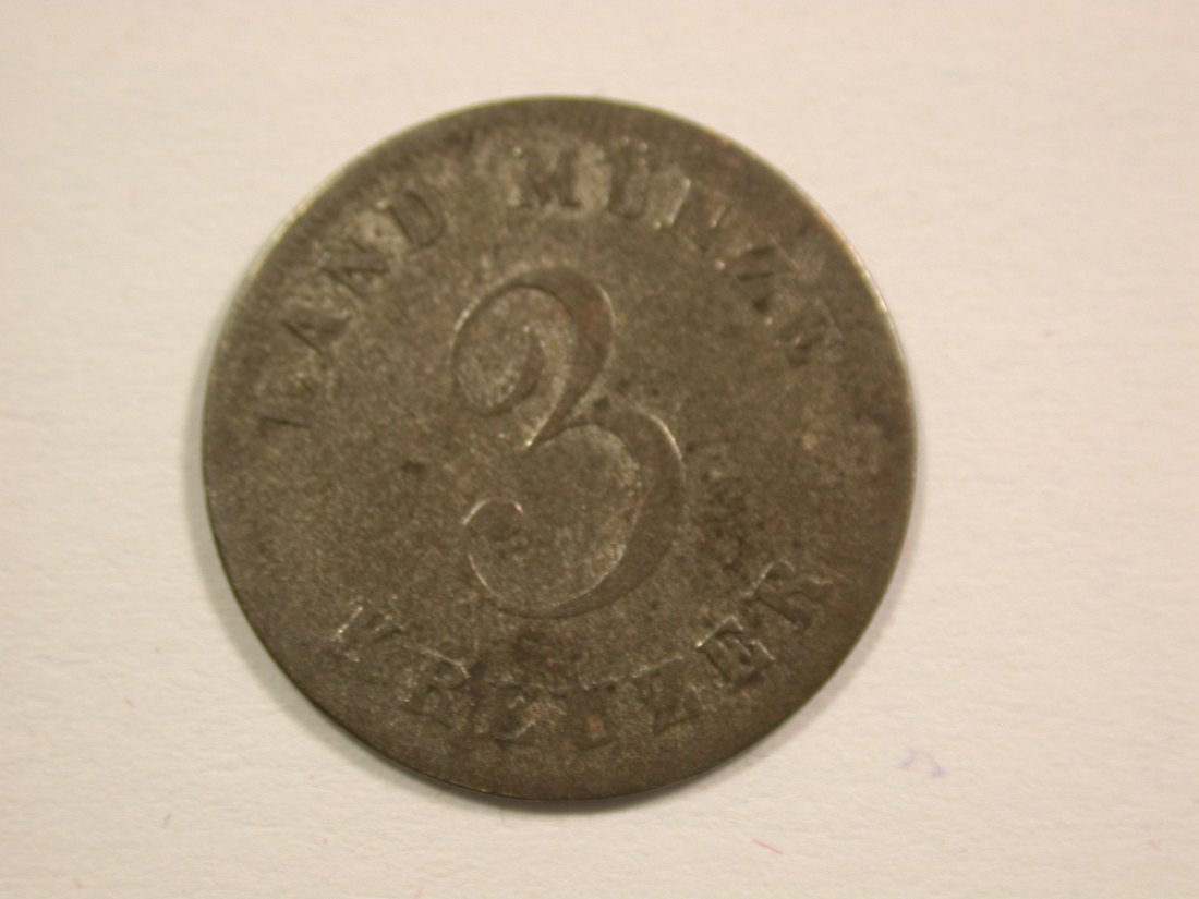 15105 Sachsen-Coburg-Gotha 3 Kreuzer 1834 in ss Orginalbilder