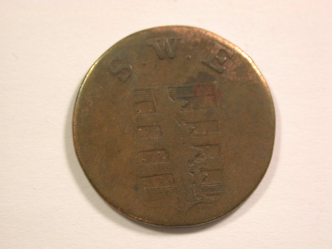  15105 Sachsen-Weimar-Eisenach  2 Pfennig 1821 in s-ss  Orginalbilder   