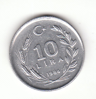  10 Lira Türkei 1984 (G356)   