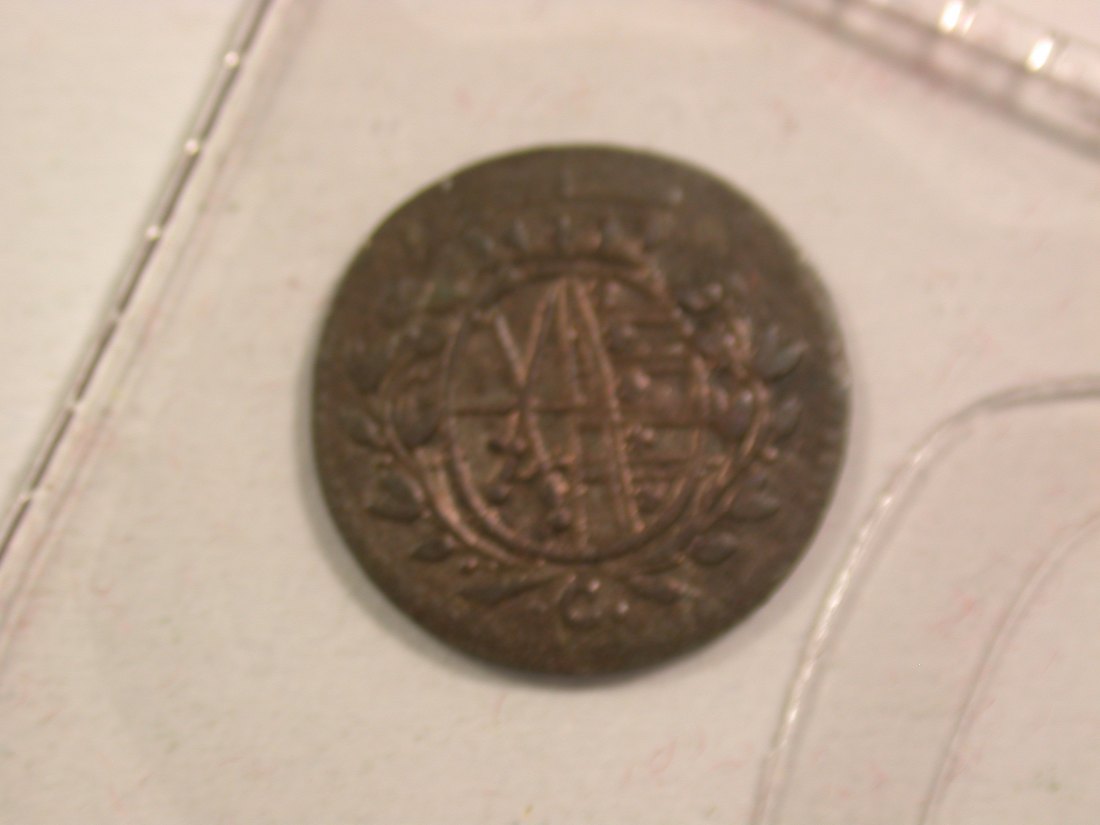  15106 Sachsen 1 Pfennig 1765 in vz RR  Orginalbilder   