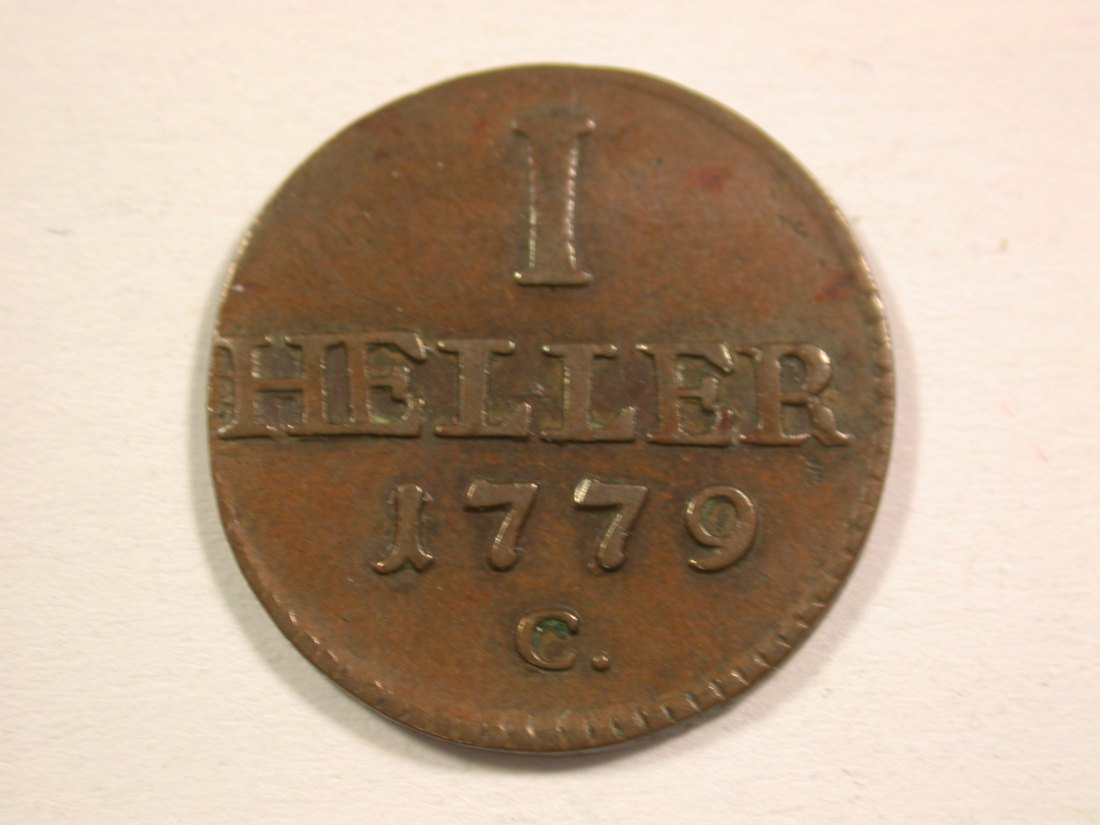  15106 Sachsen 1 Heller 1779 C in ss+/ss-vz  Orginalbilder   