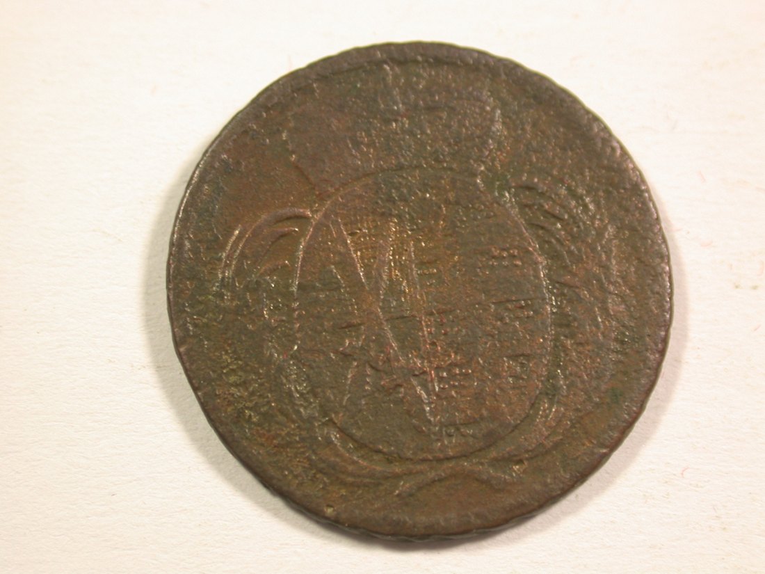  15106 Sachsen 1 Pfennig 1773 C R in schön, l.gewellt  Orginalbilder   