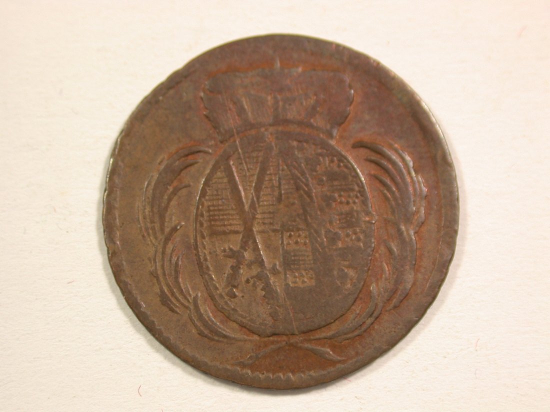  15106 Sachsen 1 Pfennig 1805 H in ss+  Orginalbilder   