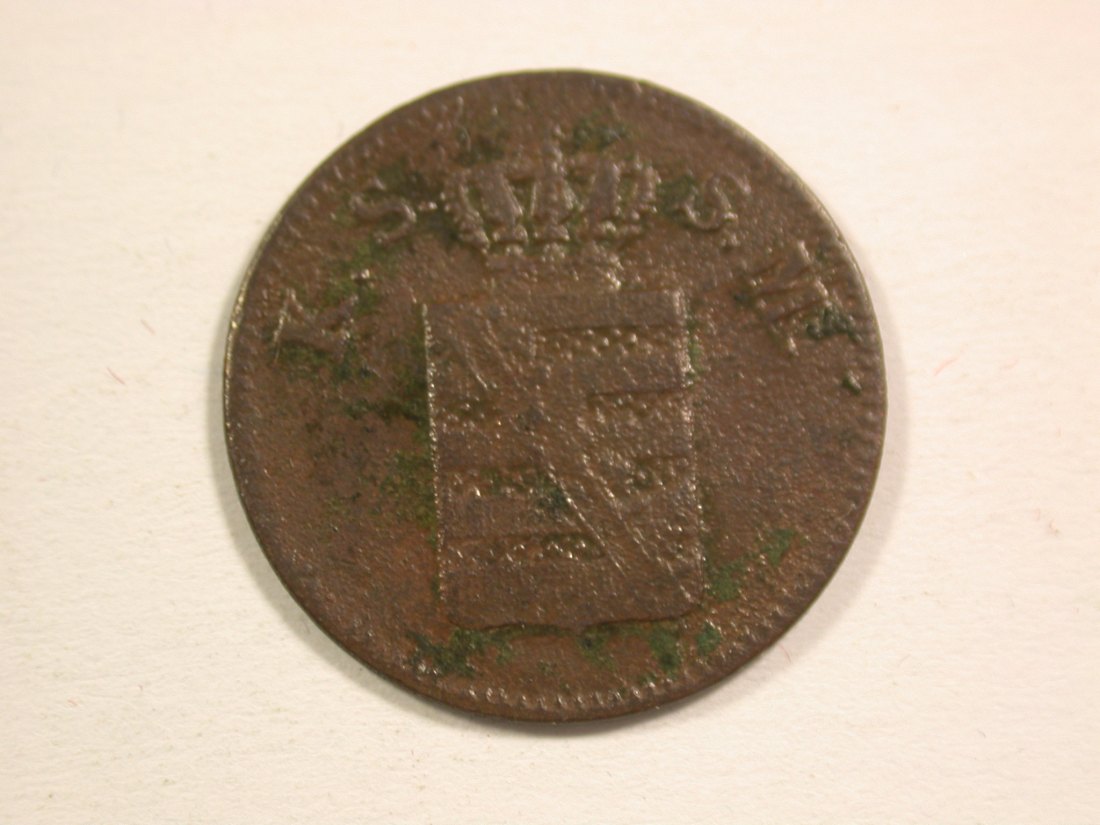  15106 Sachsen 1 Pfennig 1846 F in s-ss  Orginalbilder   