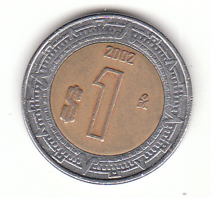  1 Peso Mexiko 2002 (B421)   