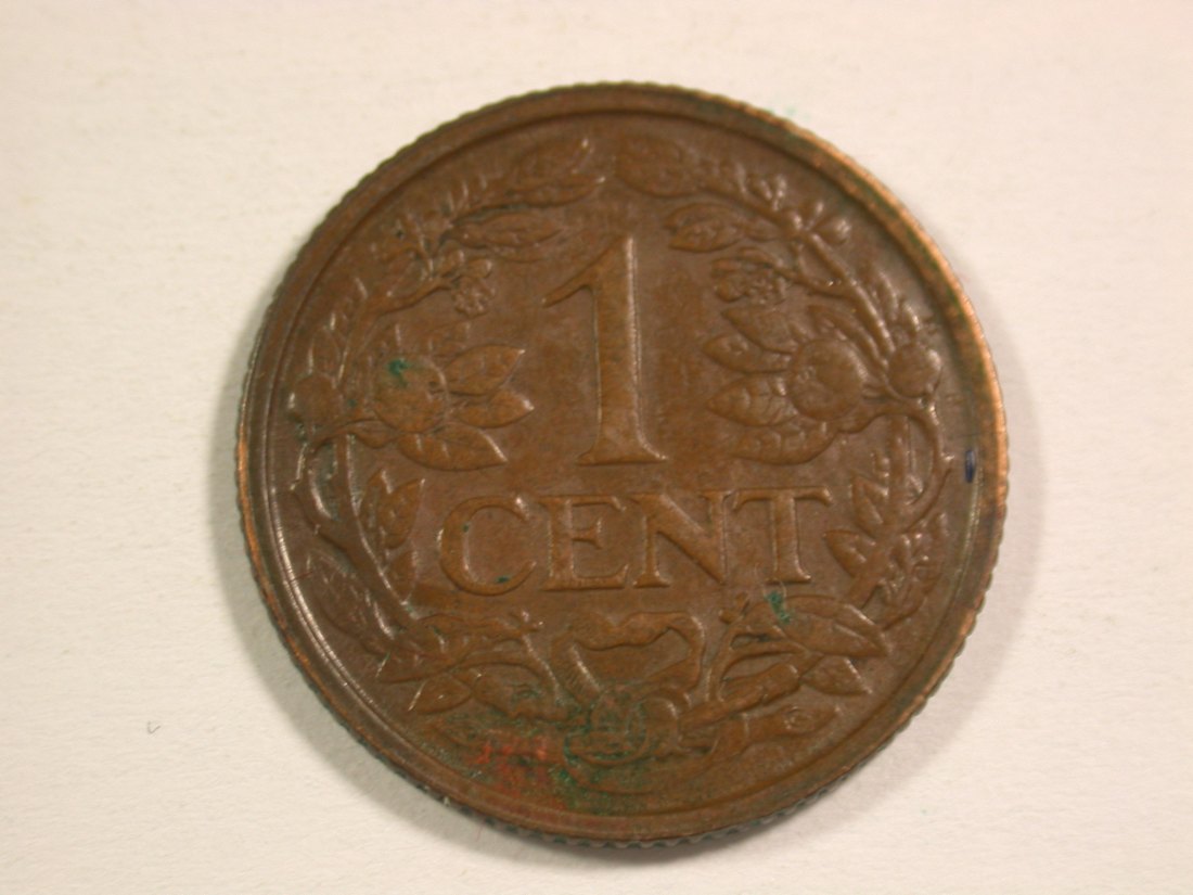  15001 Niederlande  1 Cent 1937 in ss-vz/f.vz Orginalbilder   