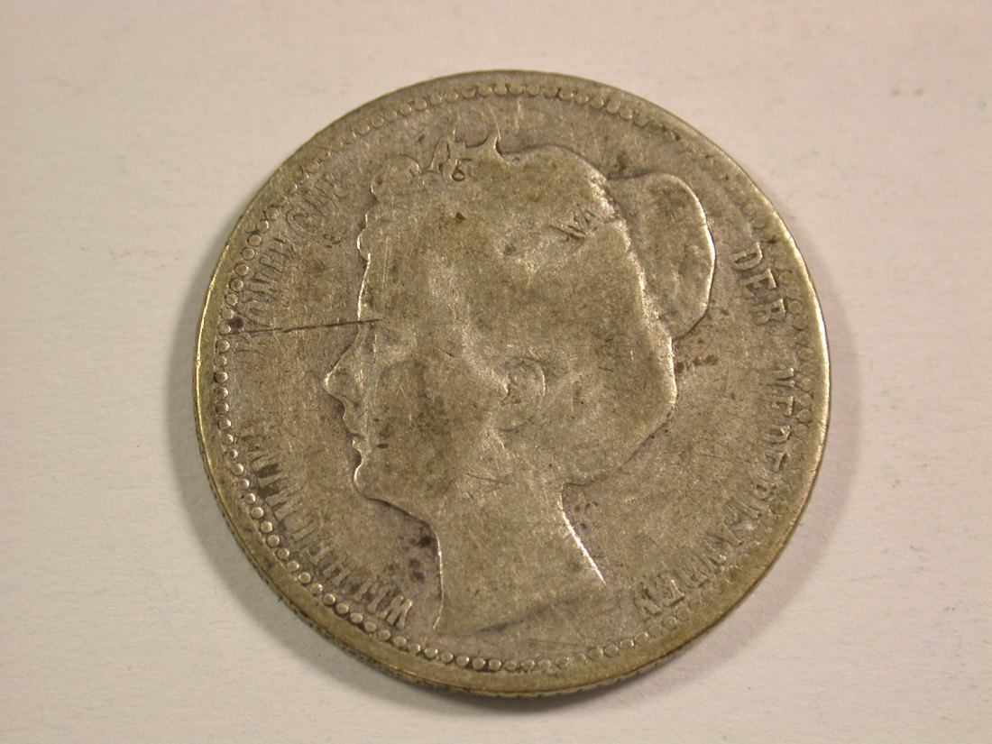  15001 Niederlande  25 Cent 1904 in f.schön  Silber Orginalbilder   