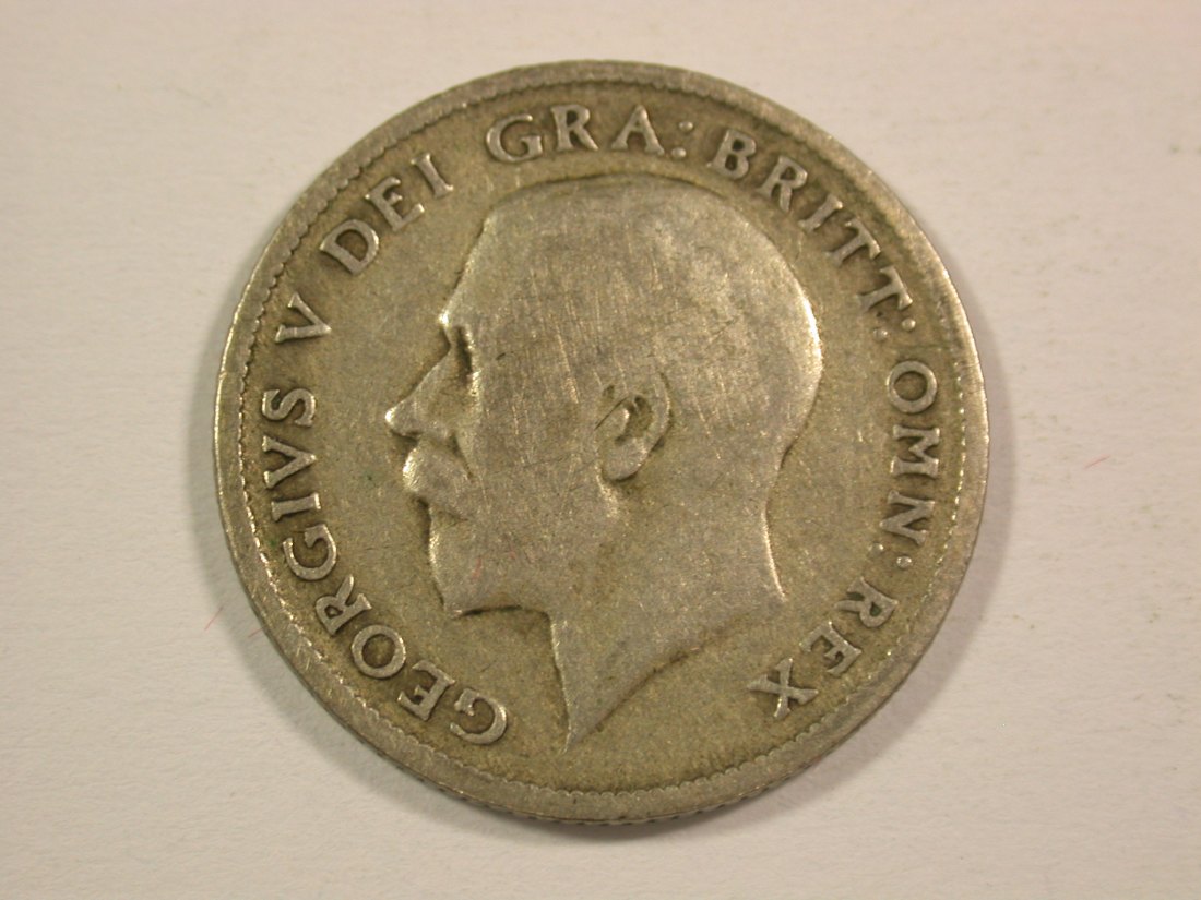  15001 Großbritannien 6 Pence 1922 in s-ss  Silber  Orginalbilder   