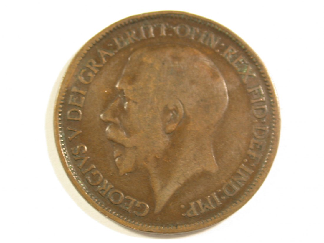  15001 Großbritannien 1/2 Penny 1915 in s-ss, l.gewellt  Orginalbilder   