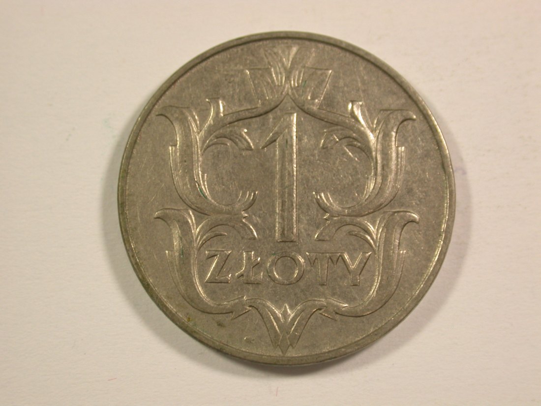 15001 Polen 1 Zloty 1929 in sehr schön Orginalbilder