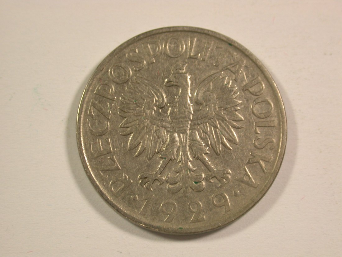  15001 Polen  1 Zloty  1929 in sehr schön  Orginalbilder   