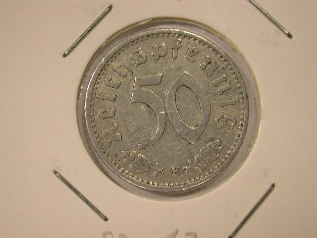  12005 50 Pfennig  1942 F in besser !!   