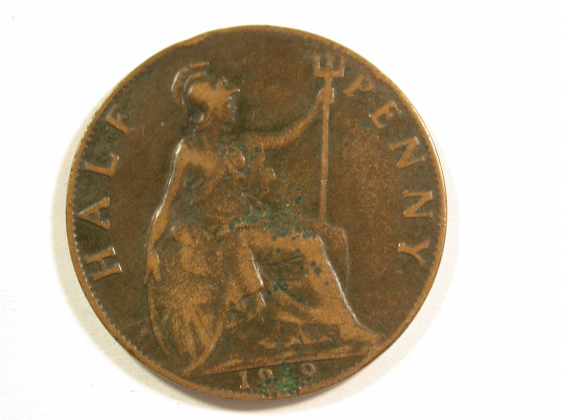 15002 Grossbritannien 1/2 Penny 1920/1930? in s-ss Orginalbilder