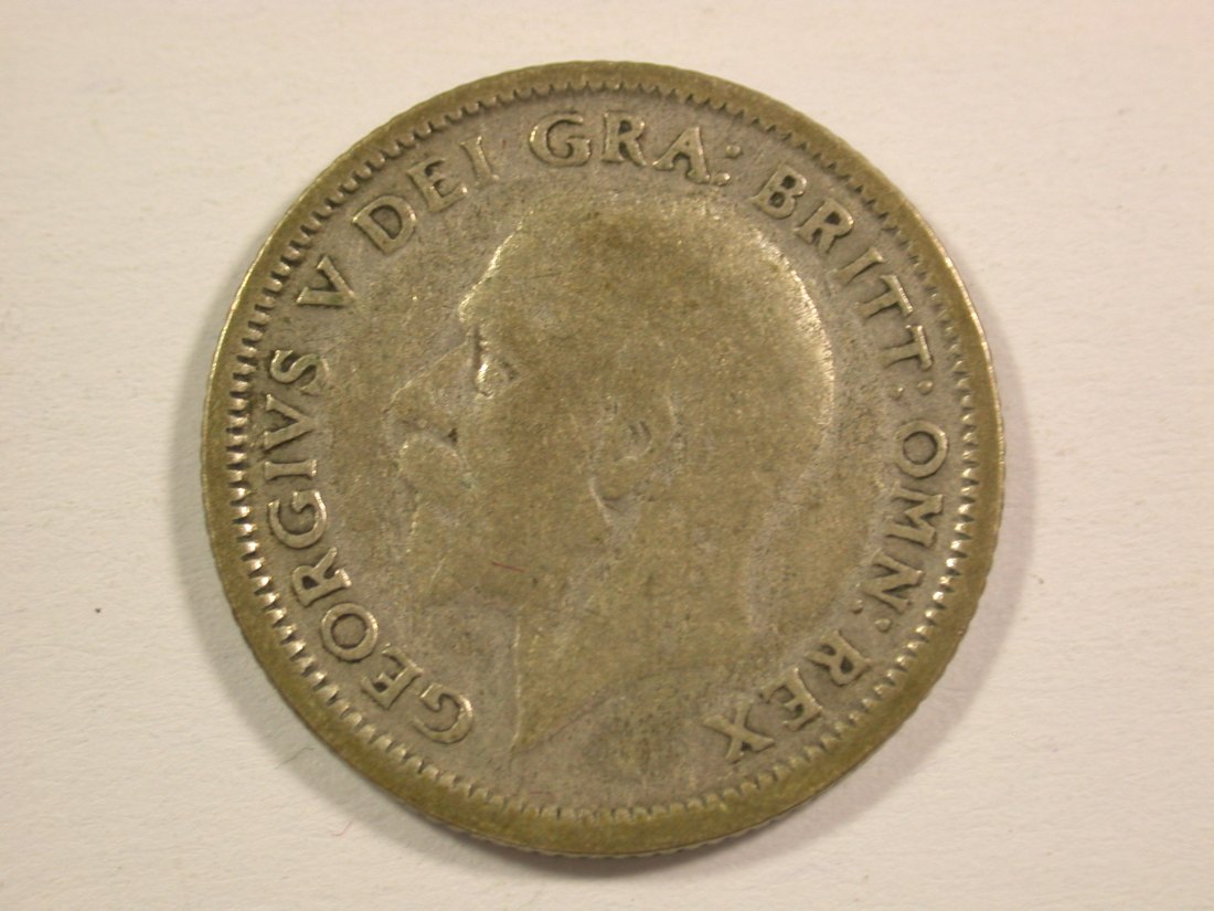  15002 Grossbritannien  6 Pence 1926 in schön+  Silber  Orginalbilder   