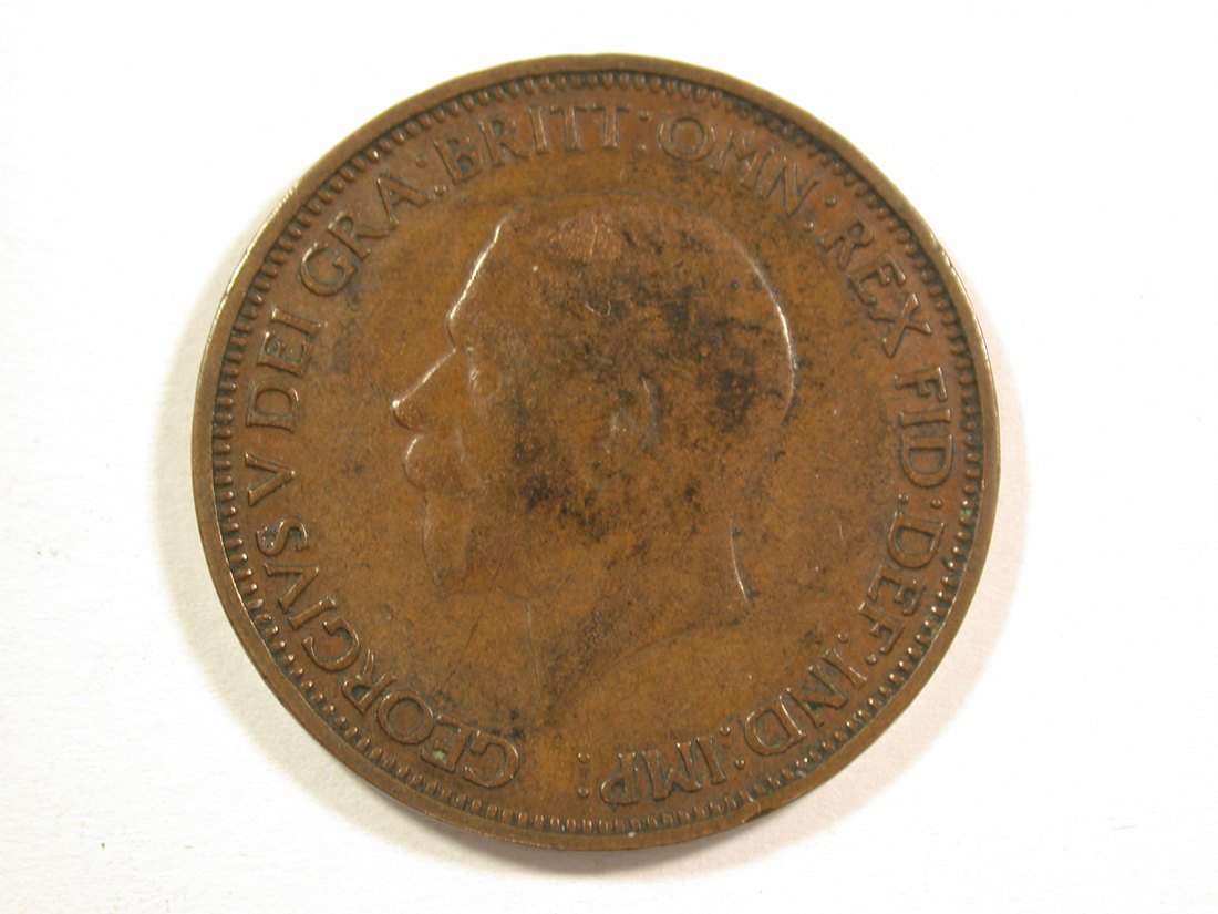  15002 Grossbritannien  1/2 Penny 1936 in ss+  Orginalbilder   