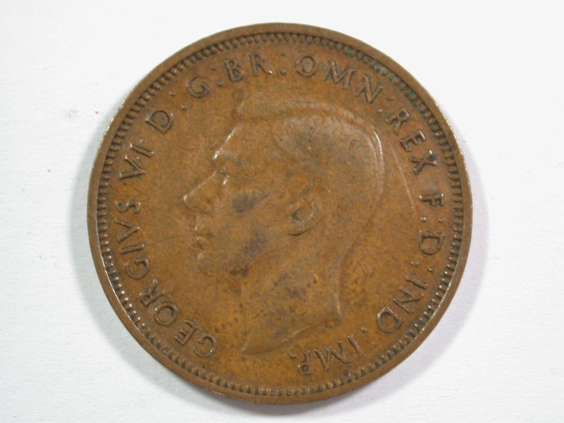  15002 Grossbritannien  1/2 Penny 1942 in ss+  Orginalbilder   