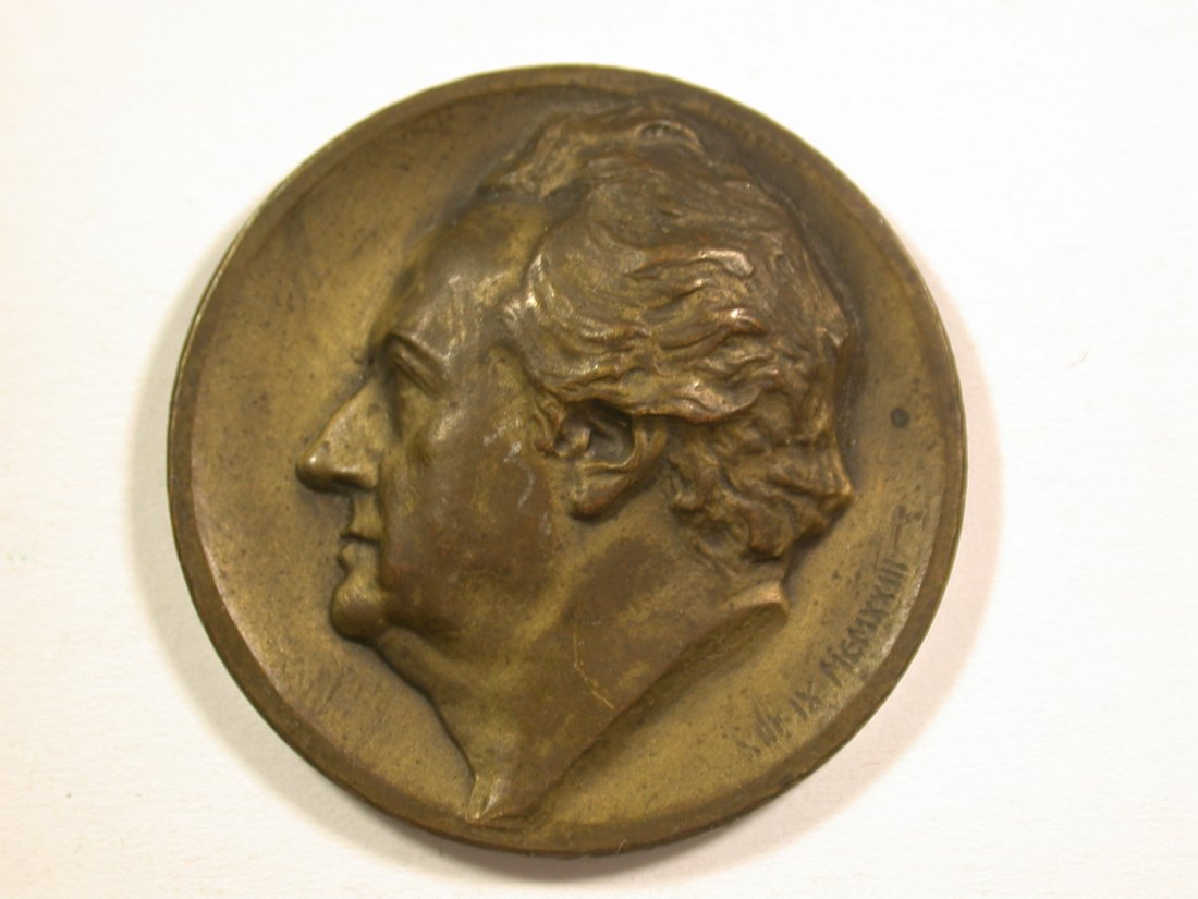 15002 Pössneck z.Erinnerung auf Göthe 1923 Bronzemedaille R Orginalbilder