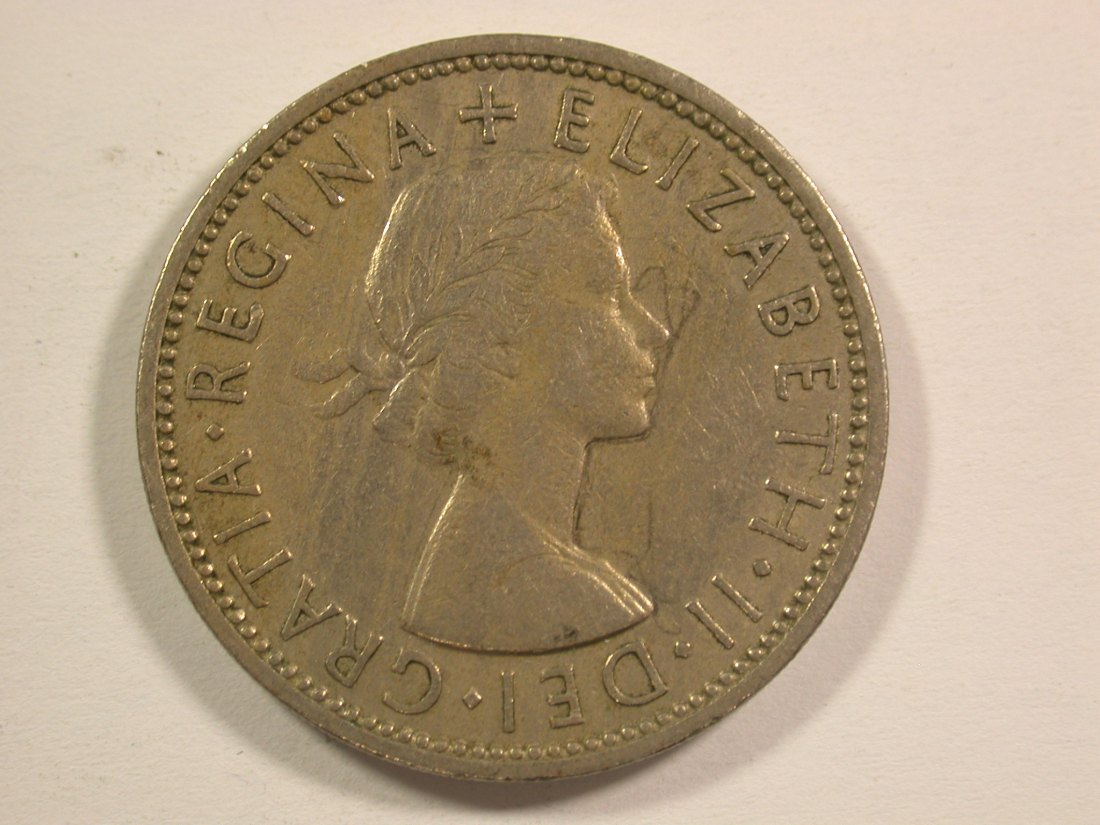  15002 Grossbritannien  2 Shilling 1956 in ss+ Orginalbilder   
