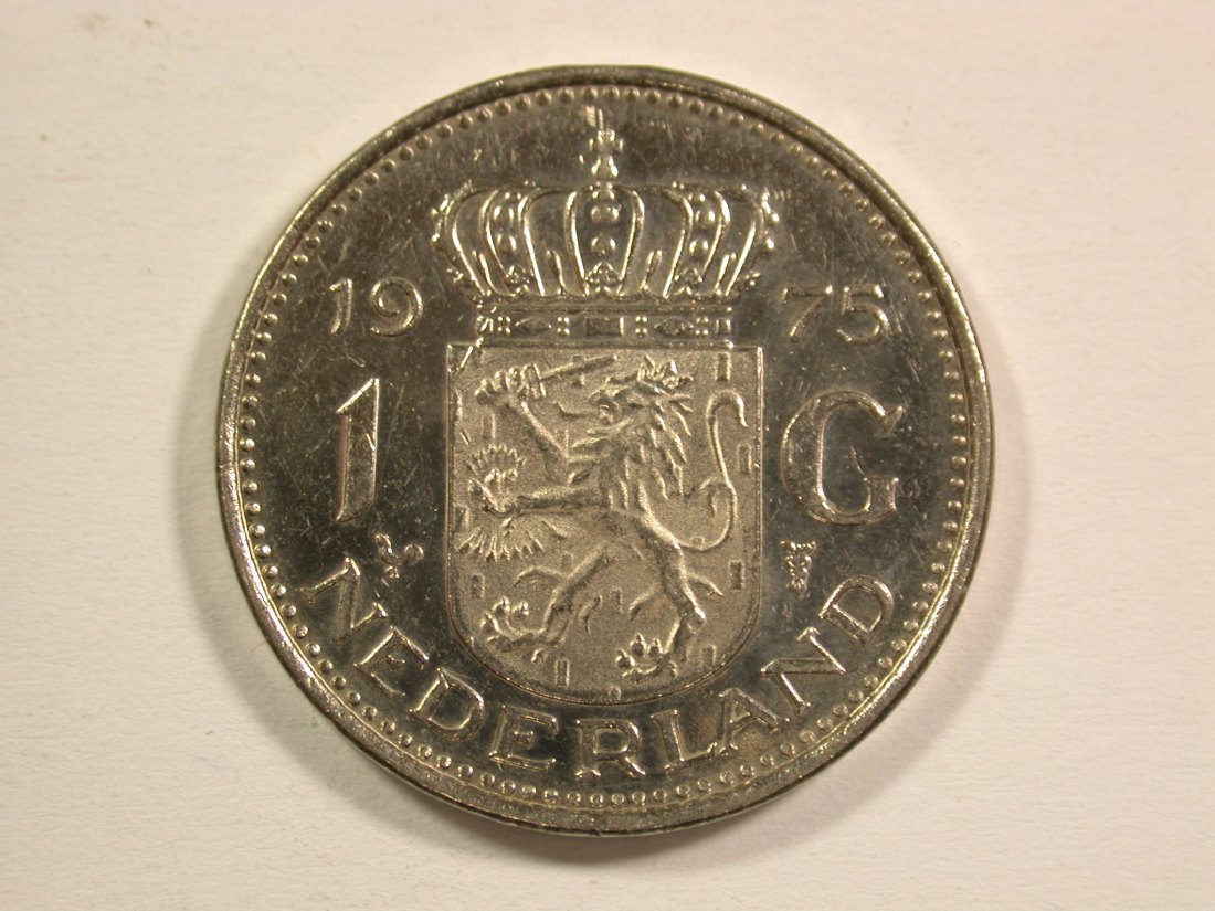  15002 Niederlande  1 Gulden 1975 in ST/EA Orginalbilder   