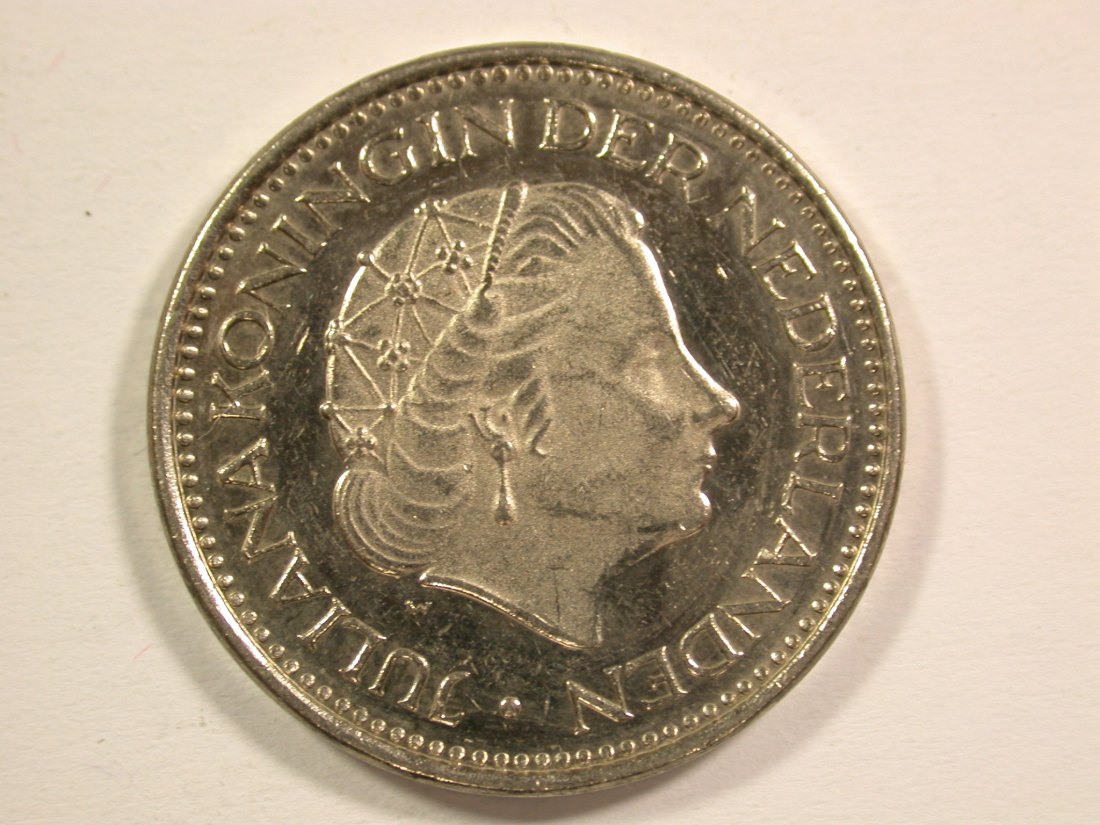  15002 Niederlande  1 Gulden 1975 in ST/EA Orginalbilder   