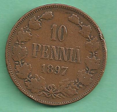  Finlandia - 10 Pennia 1897   