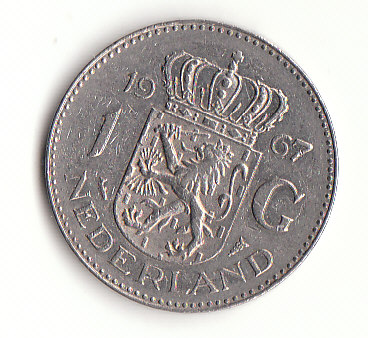  1 Gulden Niederlande 1967 (B438)   