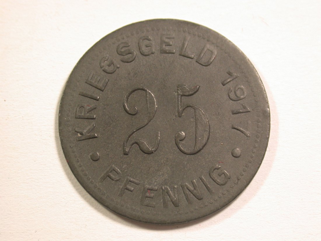  15108 Münster 25 Pfennig 1917 in vz-st!! Orginalbilder   