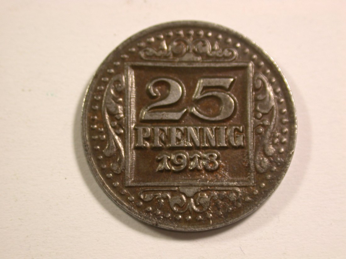  15108 Münster 25 Pfennig 1918 Eisen in Stempelglanz !! Orginalbilder   