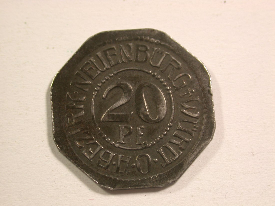 15108 Neuenburg/Württ. 20 Pfennig 1918 in vz Orginalbilder