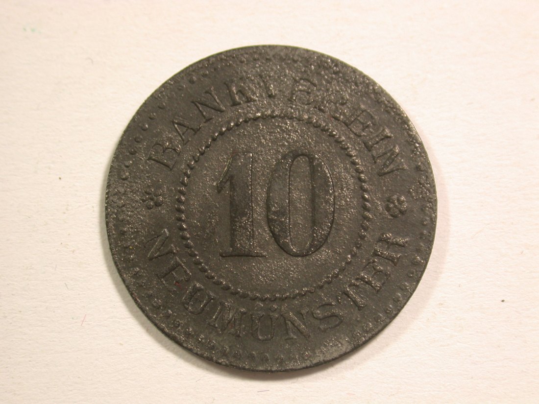  15108 Neumünster/S-H. 10 Pfennig  in ss+  Orginalbilder   