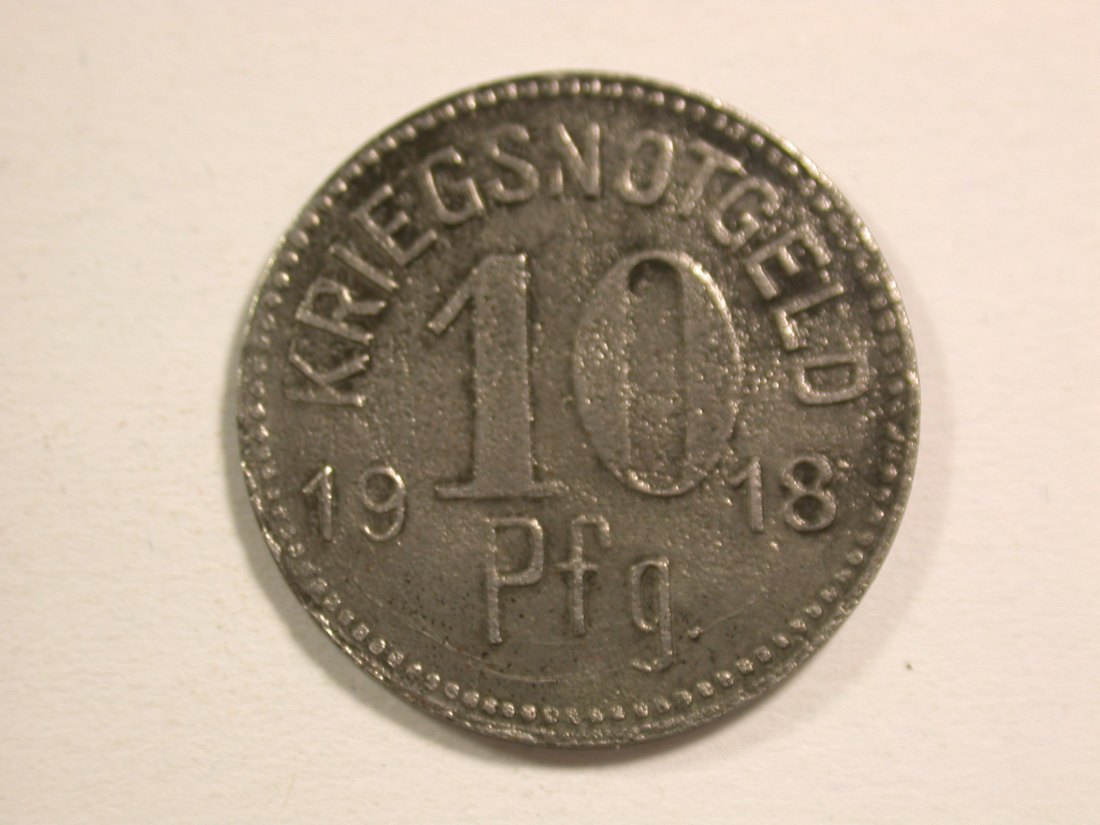  15108 Tauberbischofsheim 10 Pfennig 1918 in vz  Orginalbilder   