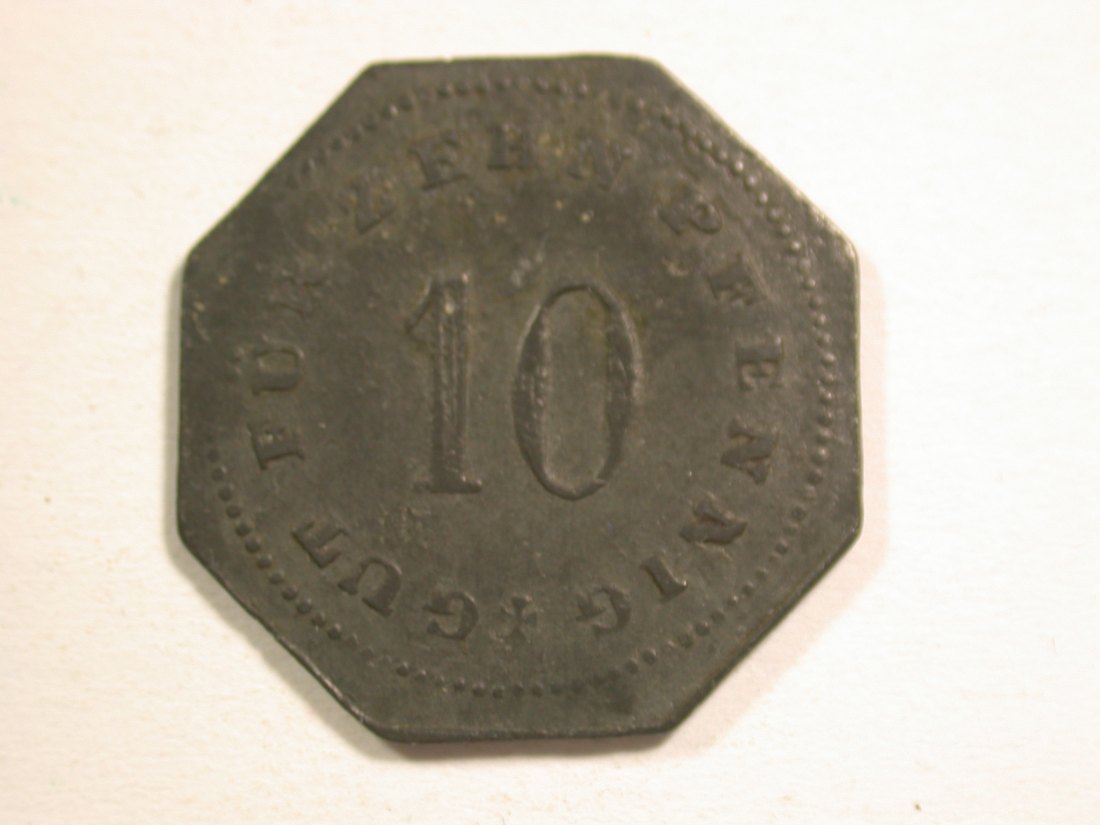  15108 Bad Tölz 10 Pfennig 1917 in vz/vz-st Orginalbilder   