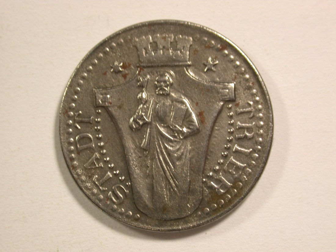  15108 Trier 10 Pfennig  in Eisen Stempeldrehung 90° vz Orginalbilder   