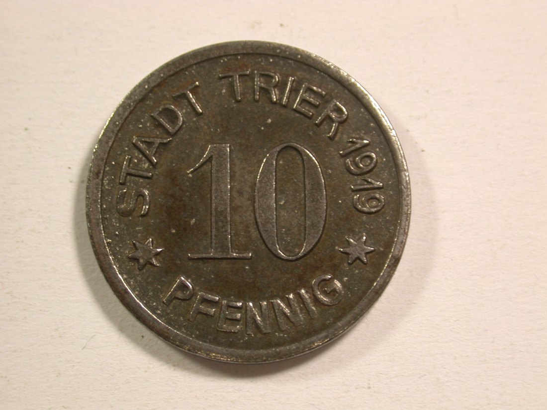 15108 Trier 10 Pfennig 1919 in Eisen vz Orginalbilder