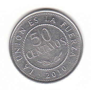  50 Centavos Bolivien 2010(B492)   