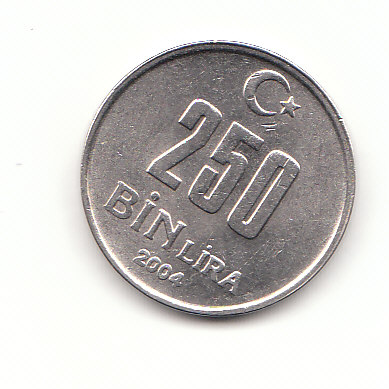  250000 Lira Türkei 2004 (B496)   