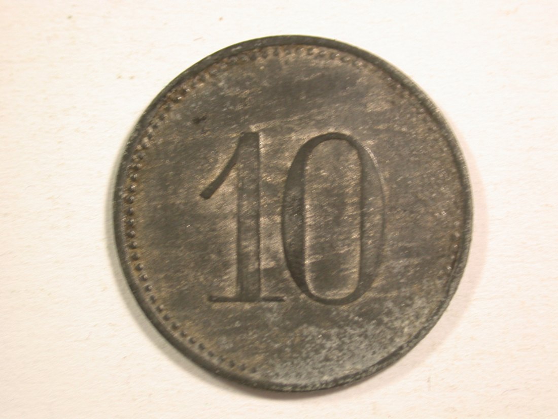 1510 Notgeld Öttingen 10 Pfennig 1917 in f.ss Orginalbilder